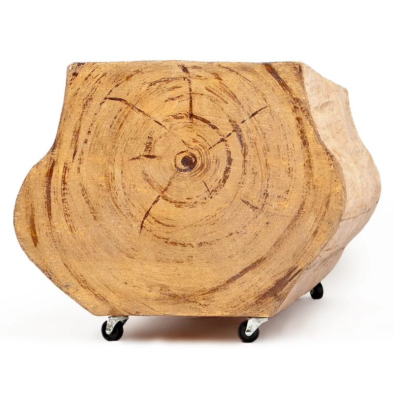 Individueller Couchtisch HOG 120cm Natural Teak Baumstamm