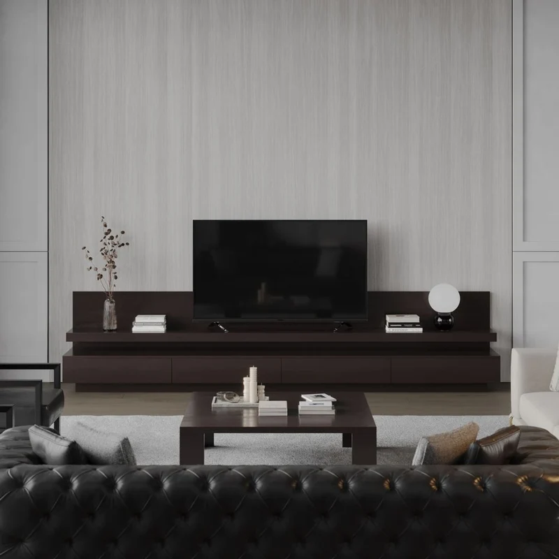 Casa Padrino Luxus Chesterfield Kunstleder Sofa Schwarz / Messing 262 cm - Luxus Möbel