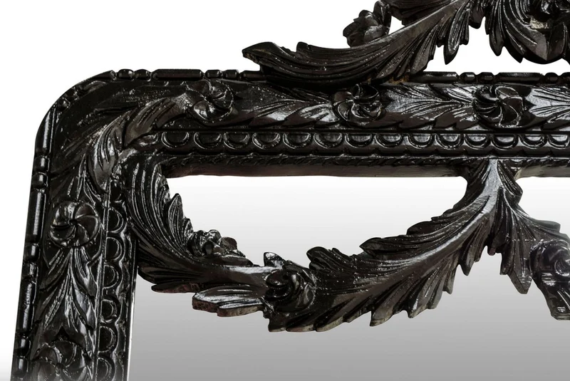Casa Padrino Barock Spiegel Schwarz 120 x H. 242 cm - Barock Wandspiegel