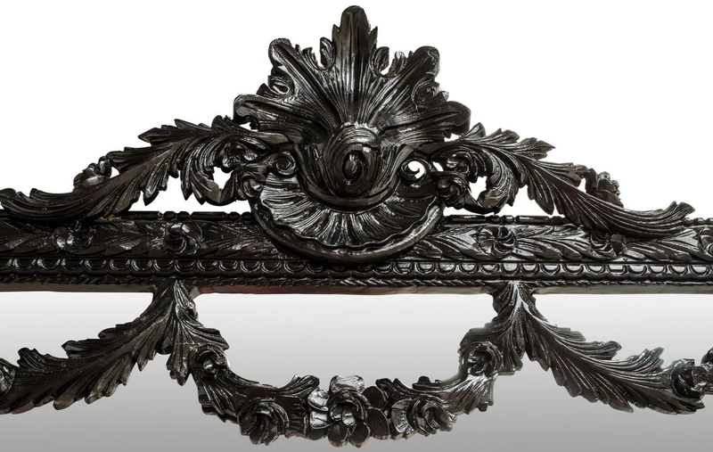 Casa Padrino Barock Spiegel Schwarz 120 x H. 242 cm - Barock Wandspiegel