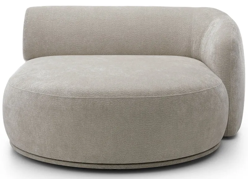 Modulares Ecksofa Bommo, L-förmig, rechtsseitig, grau-beige Chenille