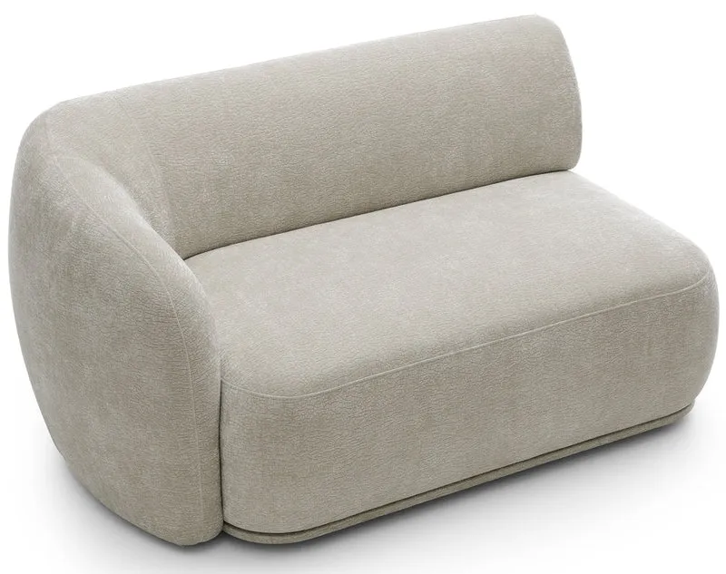 Doppelmodul Bommo linksseitig, grau-beige Chenille