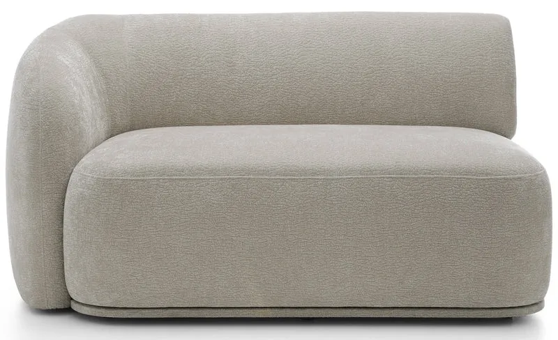 Doppelmodul Bommo linksseitig, grau-beige Chenille