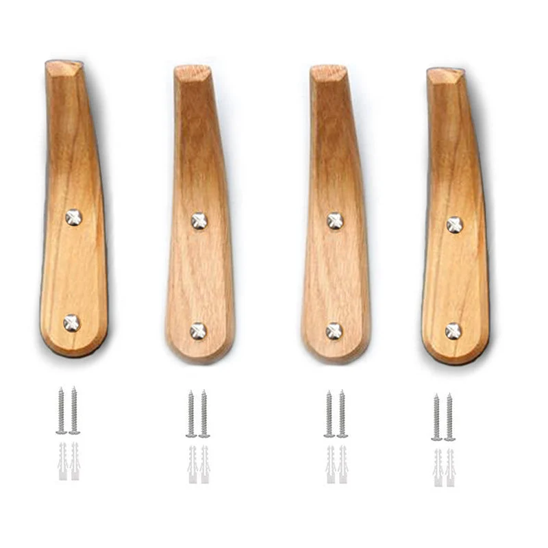 Wandmontierte handgefertigte Kleiderhaken aus Holz