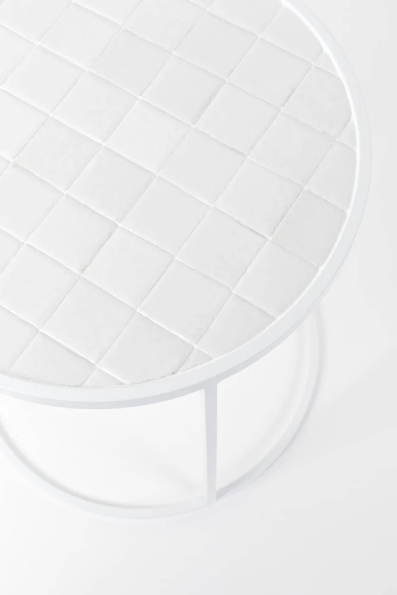 Beistelltisch GLAZED WHITE von ZUIVER