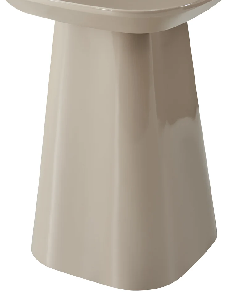 Beistelltisch Corriar 35x35 cm beige Hochglanz