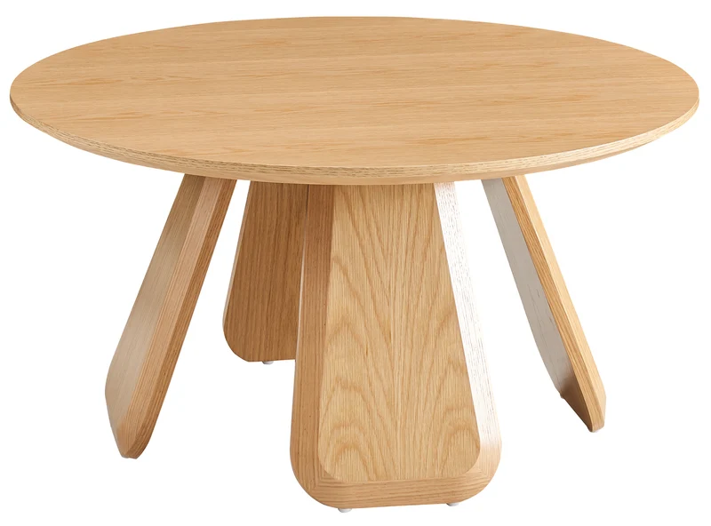 Runder Couchtisch Affitly 80 cm, natürliche Eiche Furnier