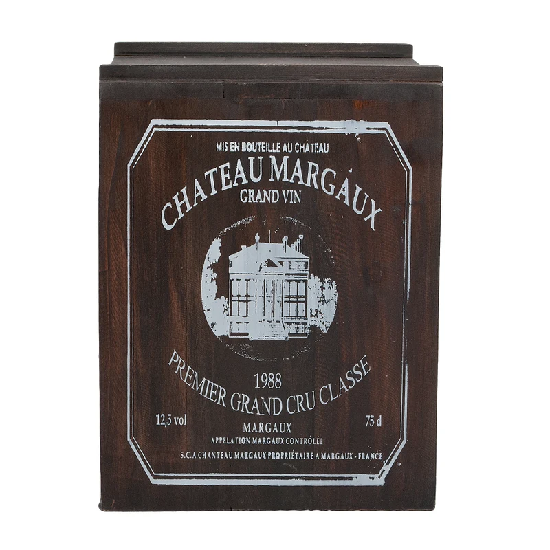 Flaschenbox SURAT Brown ca. H40cm Mahagoni Shabby Weinregal