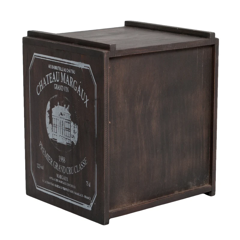 Flaschenbox SURAT Brown ca. H40cm Mahagoni Shabby Weinregal