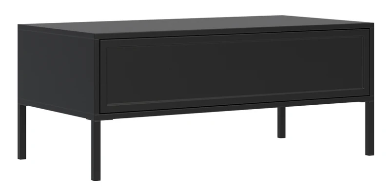 Velveto Couchtisch mit Schublade 100x50 cm schwarz