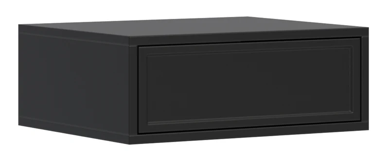 Hängender Nachttisch Velveto mit Schublade 50 cm schwarz