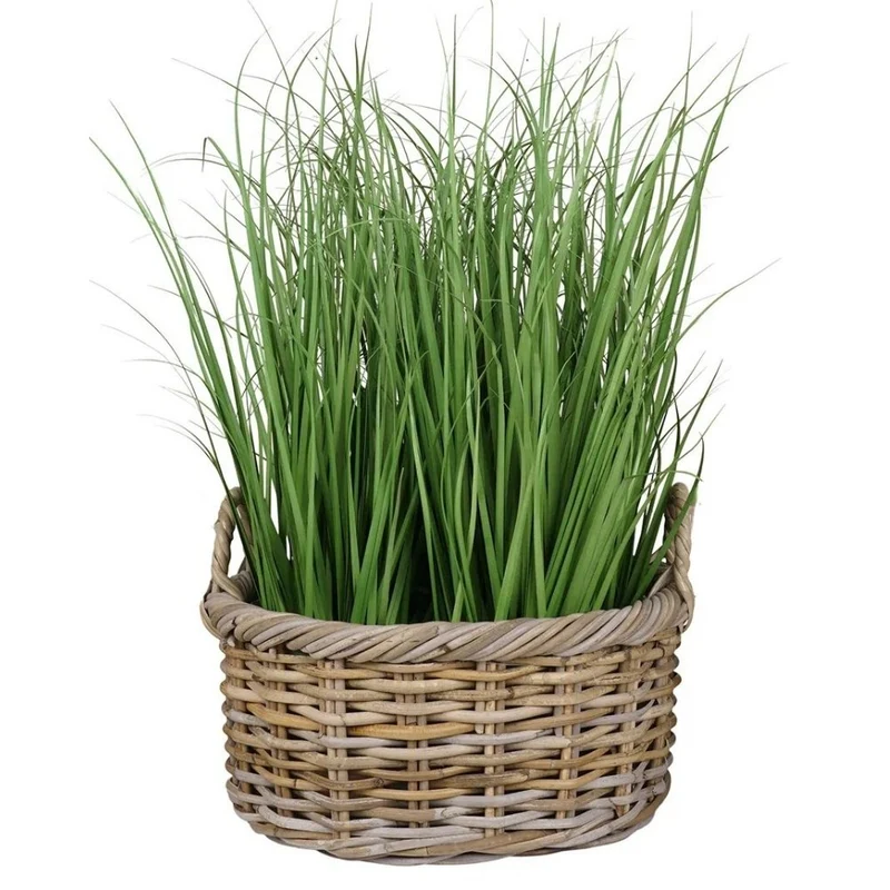 Natur Rattankorb NORDERNEY Kubu Grey ca.70cm Pflanzkorb Griffe