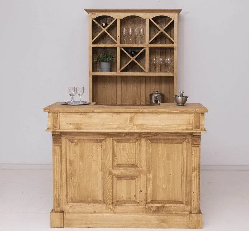 Bar-Set bestehend aus Empfangstheke| Bartresen und Buffetschrank mit Glashalterungen