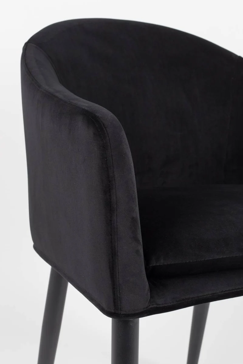Esszimmerstuhl CATELYN Samtlook Schwarz