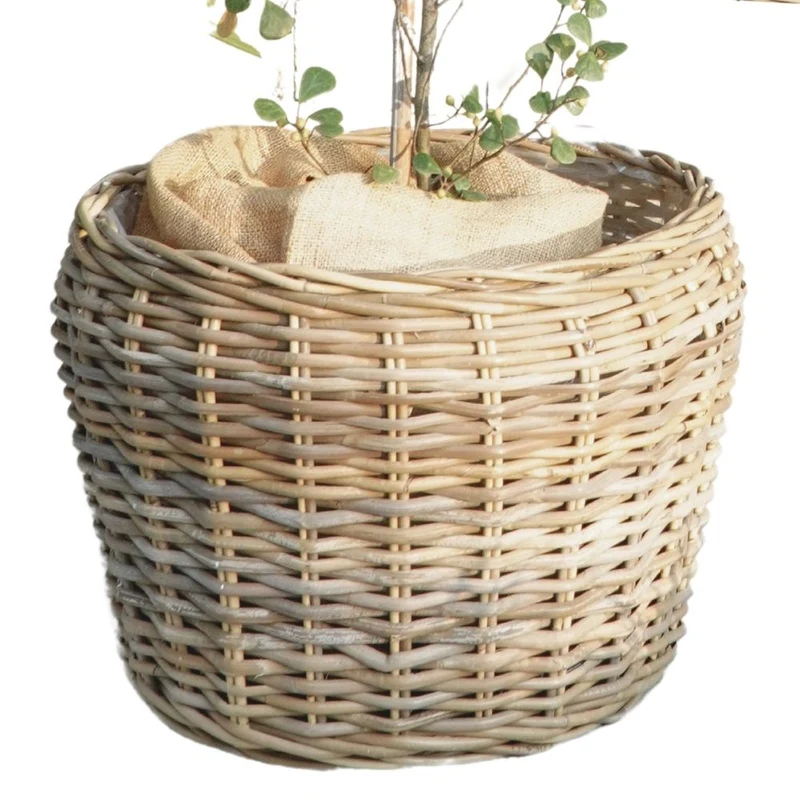 Natur Rattankorb GINI Natural Grey ca.30cm Pflanzkorb Übertopf