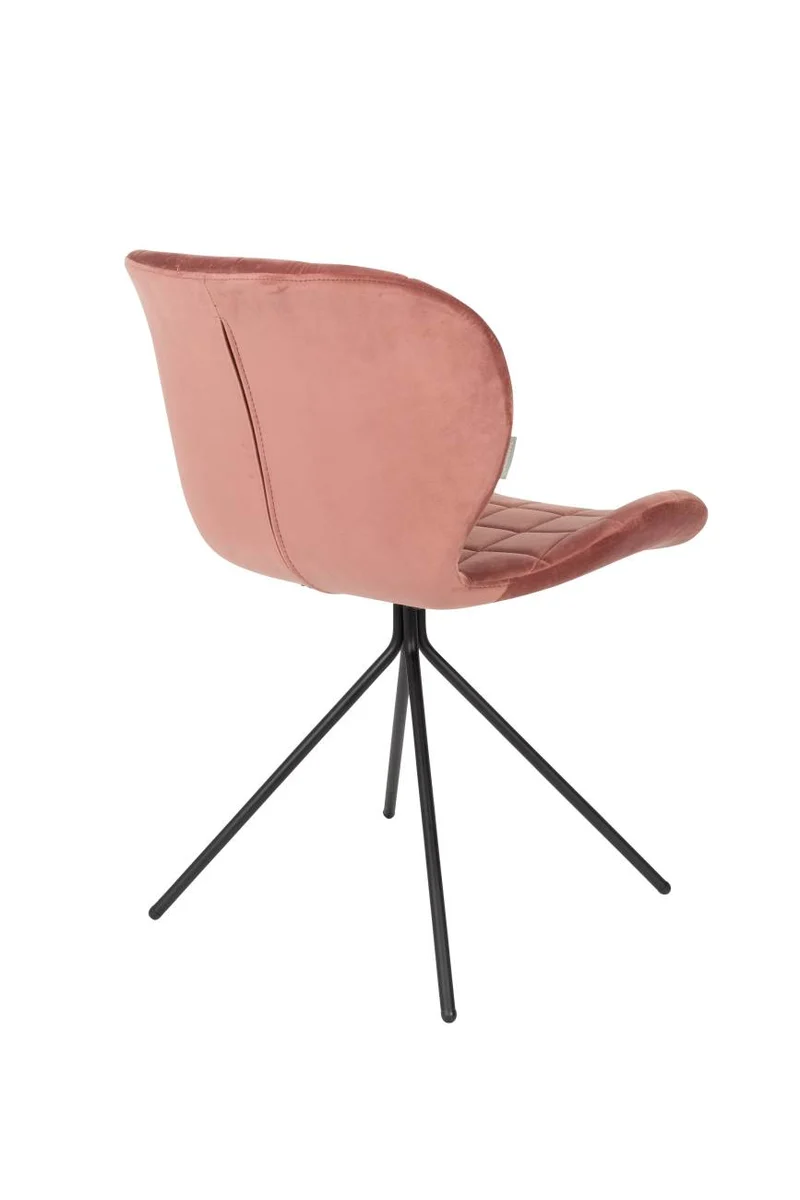 Esszimmerstuhl OMG VELVET Samt Rosa von ZUIVER