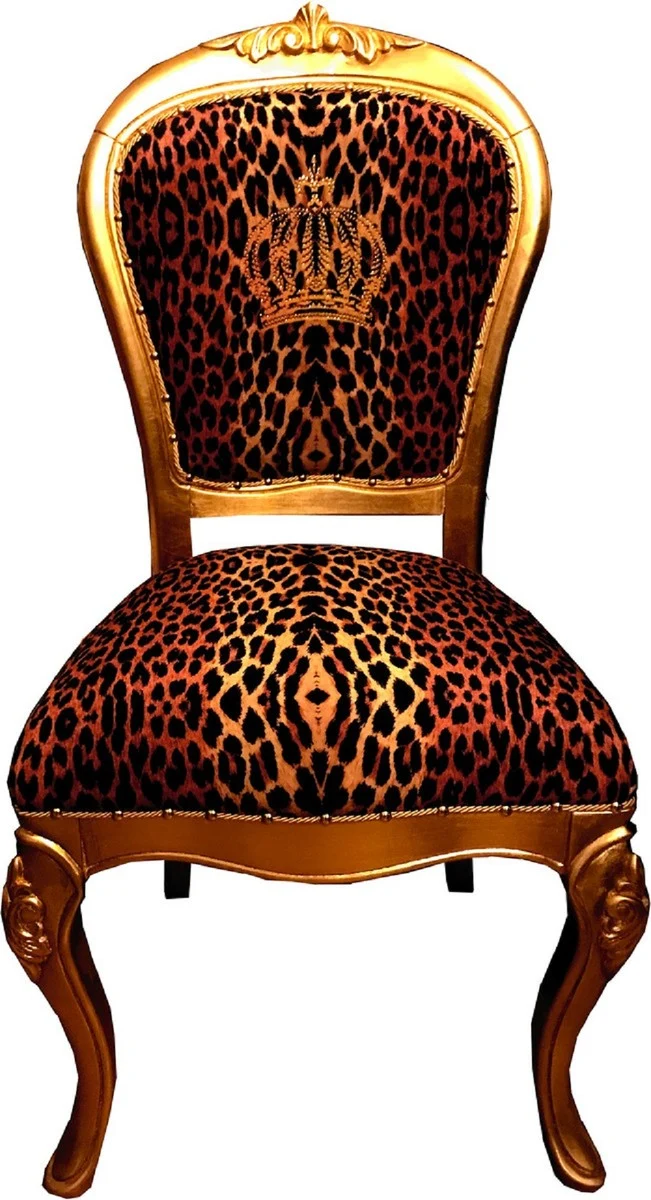 Pompöös by Casa Padrino Barock Luxus Esszimmer Set - Pompööser Barock Esstisch mit Glasplatte und 8 Stühlen mit Glitzersteinen designed by Harald Glööckler - Barock Esszimmermöbel