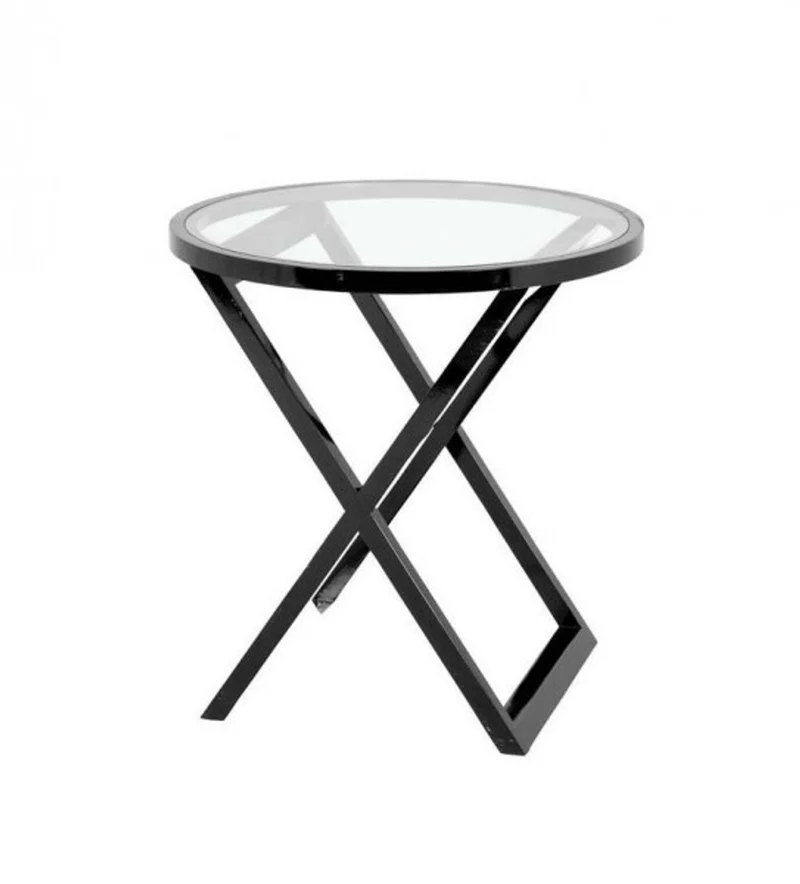 Casa Padrino Luxus Art Deco Designer Beistelltisch aus Mahagoni Holz in Schwarz - 75 x H. 78 cm