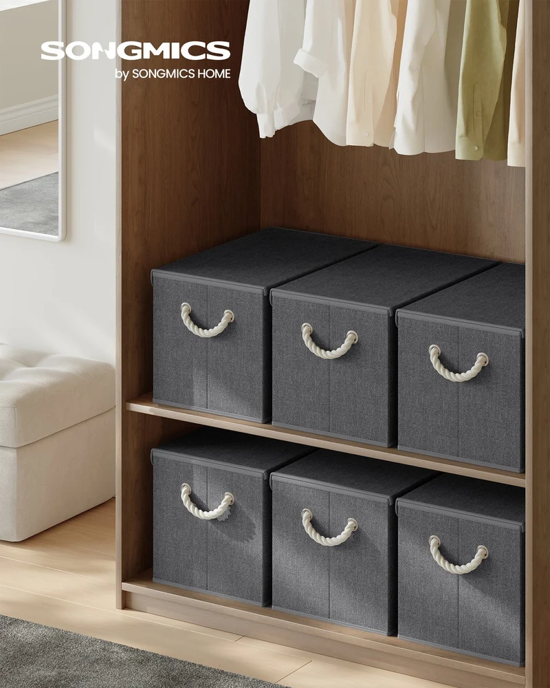 Aufbewahrungsbox Set - 3-teilig Mit Deckel - Für Cube Organizer Und Kleiderschrank