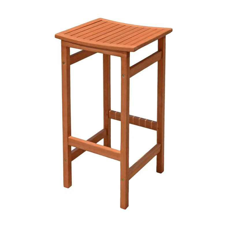2er Set Barhocker Gartenhocker PALMDALE in Eukalyptus