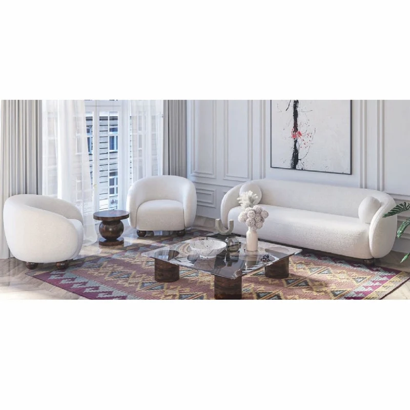 Casa Padrino Luxus Wohnzimmer Sofa Weiß / Dunkelbraun 250 cm - Luxus Möbel