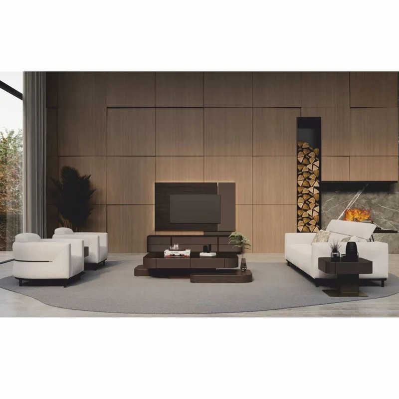 Casa Padrino Luxus Couchtisch Dunkelbraun / Messing 190 cm - Wohnzimmer & Hotel Möbel