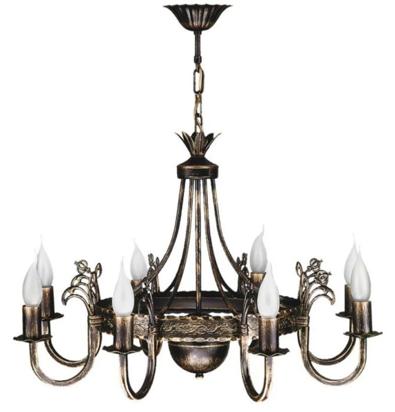 Casa Padrino Barock Kronleuchter Antik Bronze Ø 67 x H. 68 cm - Prunkvoller Wohnzimmer Metall Kronleuchter im Barockstil - Edel & Prunkvoll