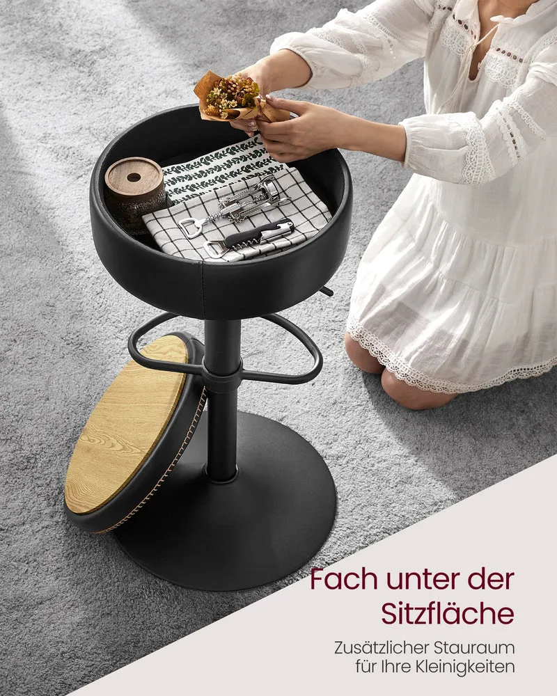 Drehbarer Barstuhl mit Stauraum – verstellbar und stilvoll