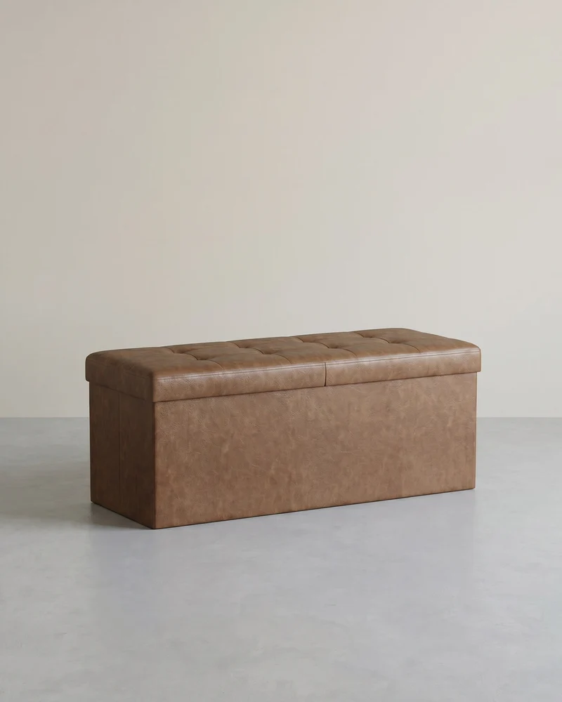 Klappbare Aufbewahrungsbank 131 Liter - Hocker - Kunstleder