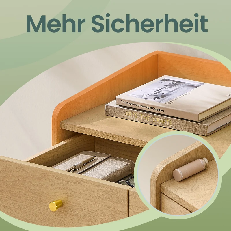 Sideboard – Stilvoller Aufbewahrungsschrank mit Rattan- und Massivholzbeinen