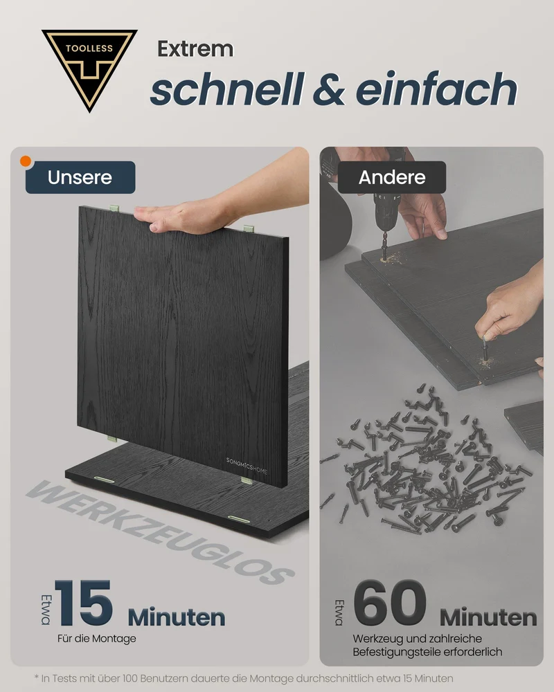 Lagerschrank mit LED-Beleuchtung - Sideboard mit offenen und geschlossenen Fächern