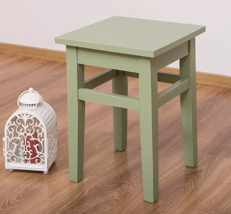 Hocker aus Massivholz in verschiedenen Farben
