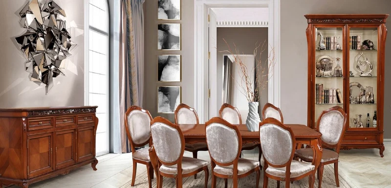 Casa Padrino Luxus Barock Sideboard Braun - Prunkvoller Massivholz Schrank mit 3 Schubladen und 3 Türen - Luxus Möbel im Barockstil - Barock Möbel - Edel & Prunkvoll