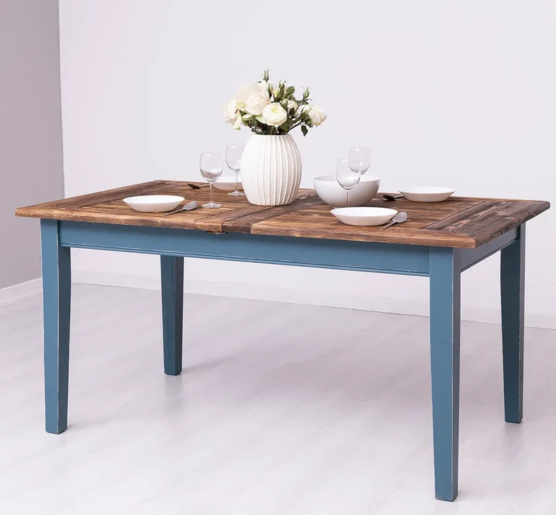 Ausziehbarer Esstisch aus Massivholz im Landhausstil - 160 /220