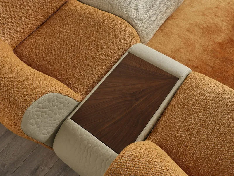 Casa Padrino Luxus Ecksofa Braun / Creme / Grau 340 x 232 x H. 72 cm - Modulares 6 Teiliges Wohnzimmer Sofa - Hotel Sofa - Wohnzimmer Möbel - Hotel Möbel - Luxus Möbel