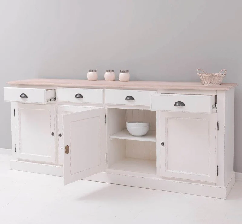 Sideboard aus Massivholz | Kommode mit 4 Schubladen und 4 Türen