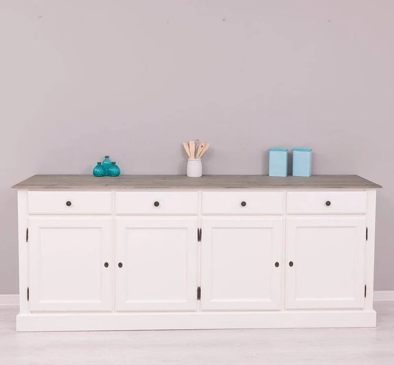 Sideboard aus Massivholz | Kommode mit 4 Schubladen und 4 Türen