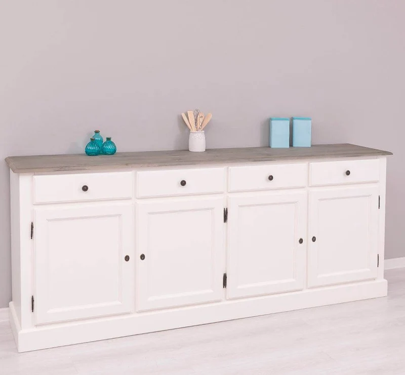 Sideboard aus Massivholz | Kommode mit 4 Schubladen und 4 Türen