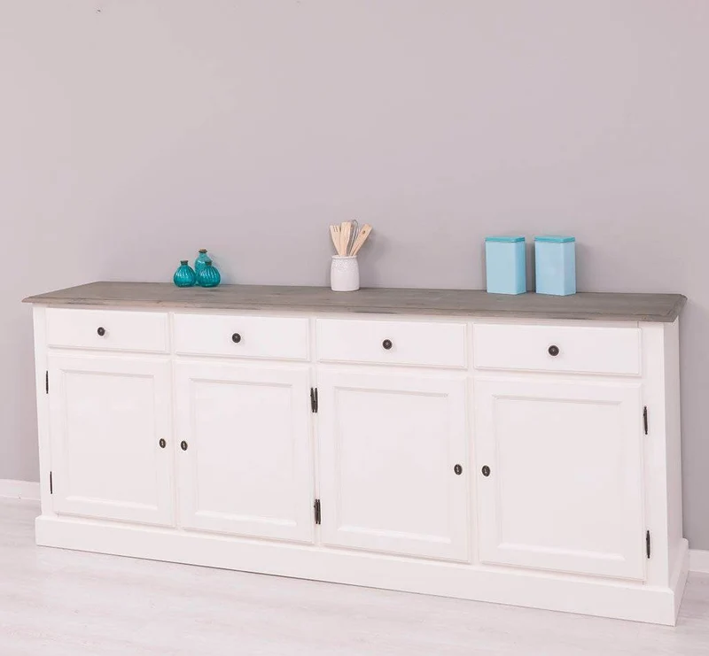 Sideboard aus Massivholz | Kommode mit 4 Schubladen und 4 Türen