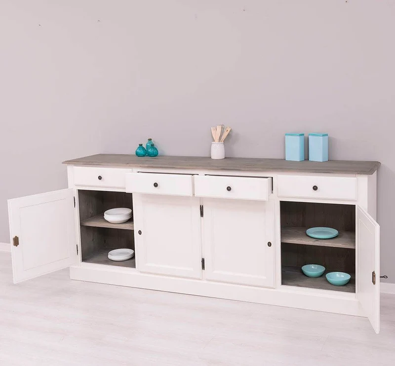 Sideboard aus Massivholz | Kommode mit 4 Schubladen und 4 Türen