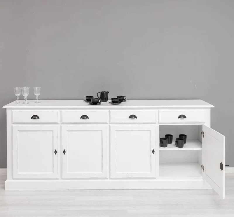 Sideboard aus Massivholz | Kommode mit 4 Schubladen und 4 Türen
