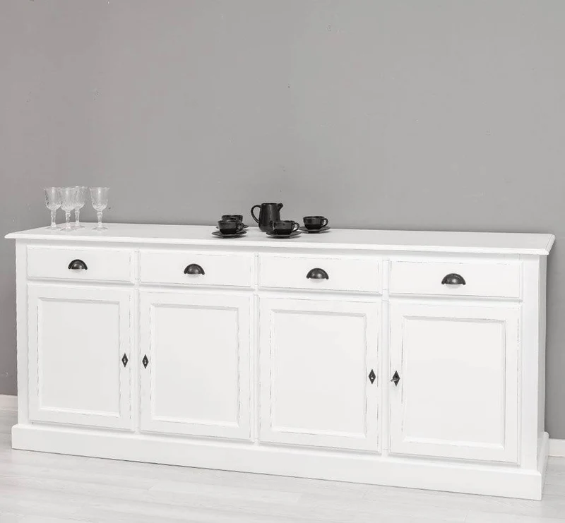 Sideboard aus Massivholz | Kommode mit 4 Schubladen und 4 Türen