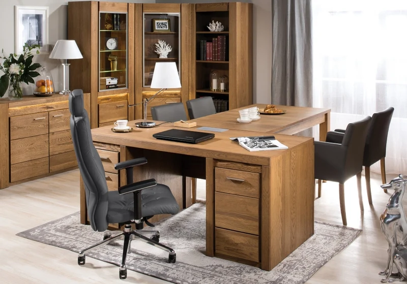 Vitrine aus rustikalem Eichenholz VELVET 16 | LoftStory