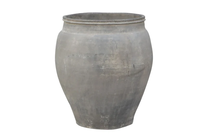 Casa Padrino Luxus Vase 50 x 50 x H. 60 cm - Große Terrakotta Vase im rustikalen Antik-Look - Luxus Deko Accessoires