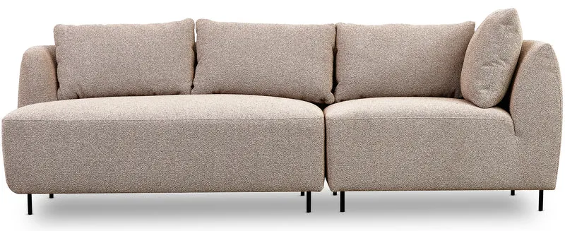 Modulares Sofa Lanomi in beige Bouclé