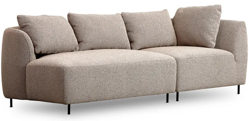 Modulares Sofa Lanomi in beige Bouclé