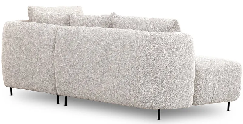 Modulares Sofa Lanomi in weißem Bouclé