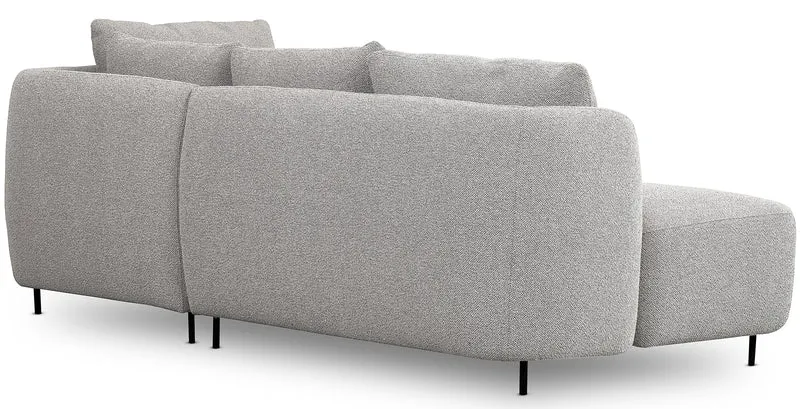 Modulares Sofa Lanomi in hellgrauem Bouclé