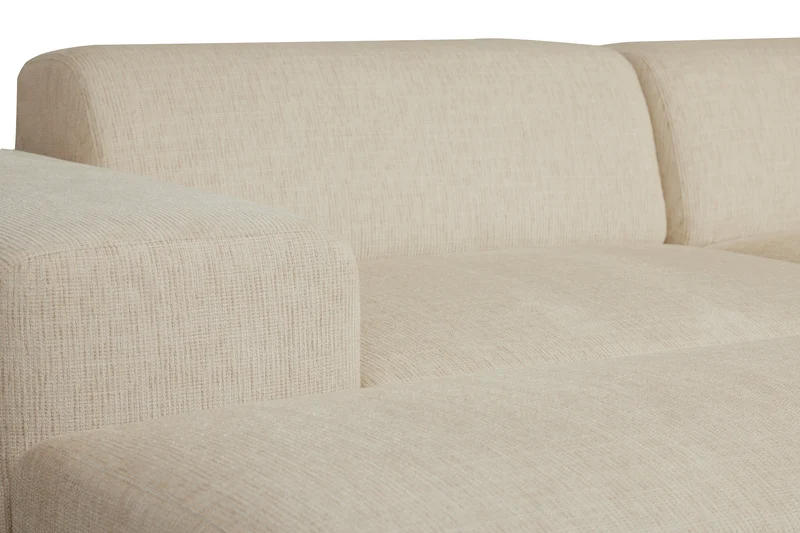 Modulares Sofa Pyllomi mit Hocker, hellbeige geflochten