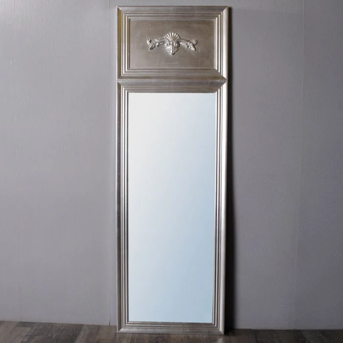 Barock Spiegel IMPRESS silber 180x60cm Holzrahmen
